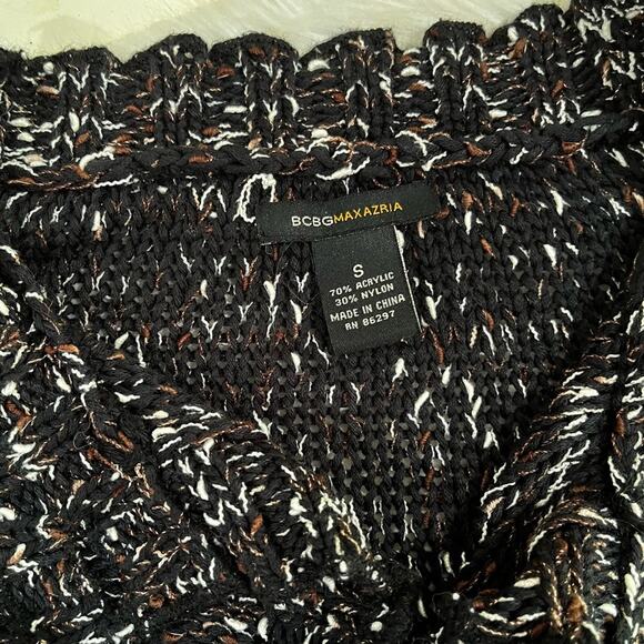 NEW BCBG Academia Flutter Collar Button Front Open Weave Knit Cardigan S NWOT - Picture 7 of 16